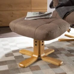 Fauteuil De Relaxation Bordeaux -Chaises Soldes relaxsessel lacanau mit hocker microfaser braun 3320969