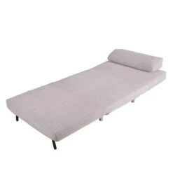 Fauteuil Convertible Copperfield Tissu -Chaises Soldes schlafsessel copperfield webstoff stoff parsa beige grau 3943248