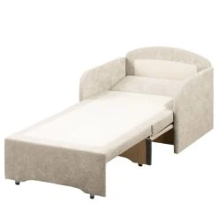 Fauteuil Convertible Disley -Chaises Soldes schlafsessel disley webstoff creme schmale armlehne 5103136