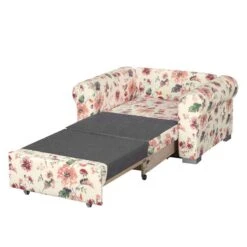 Fauteuil-lit Latina Basic Country -Chaises Soldes schlafsessel latina iii flachgewebe gebluemt beige rot 3641317