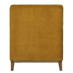 Fauteuil Blomma -Chaises Soldes sessel blomma samtstoff senfgelb nussbaum 3670853