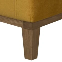 Fauteuil Blomma -Chaises Soldes sessel blomma samtstoff senfgelb nussbaum 3670865