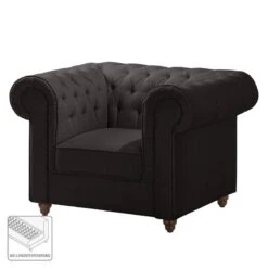 Fauteuil Chesterfield Pintano -Chaises Soldes sessel pintano webstoff anthrazit 4897684